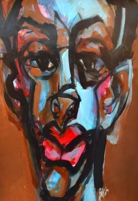Khalid Khan-Kaay, 21 x 31 Inch, Acrylic on Canvas, Figurative Painting, AC-KHKN-066
